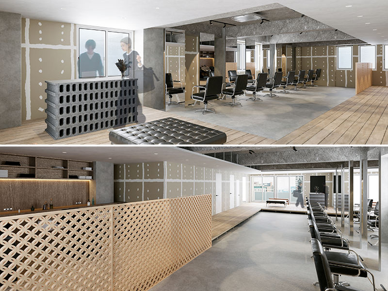 店舗 内観 建築パース