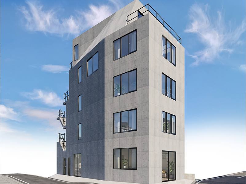 ラージスケール マンション 建築パース
